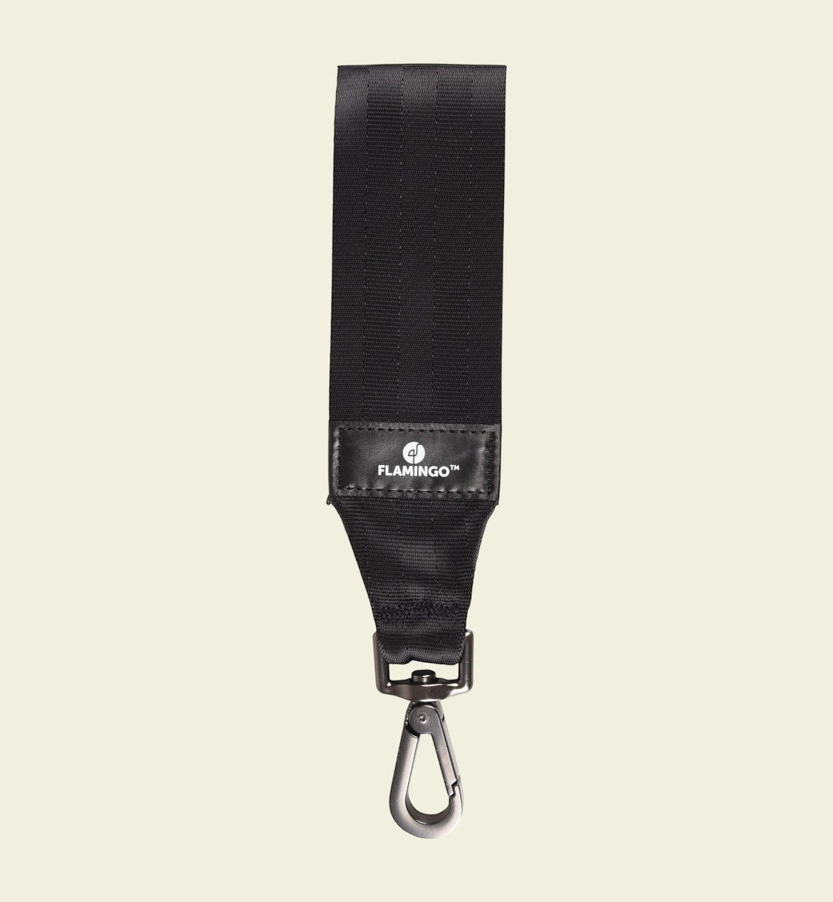 Animozen Connecteur de ceinture pour chien noir en polyester avec mousqueton métallique, 23 cm