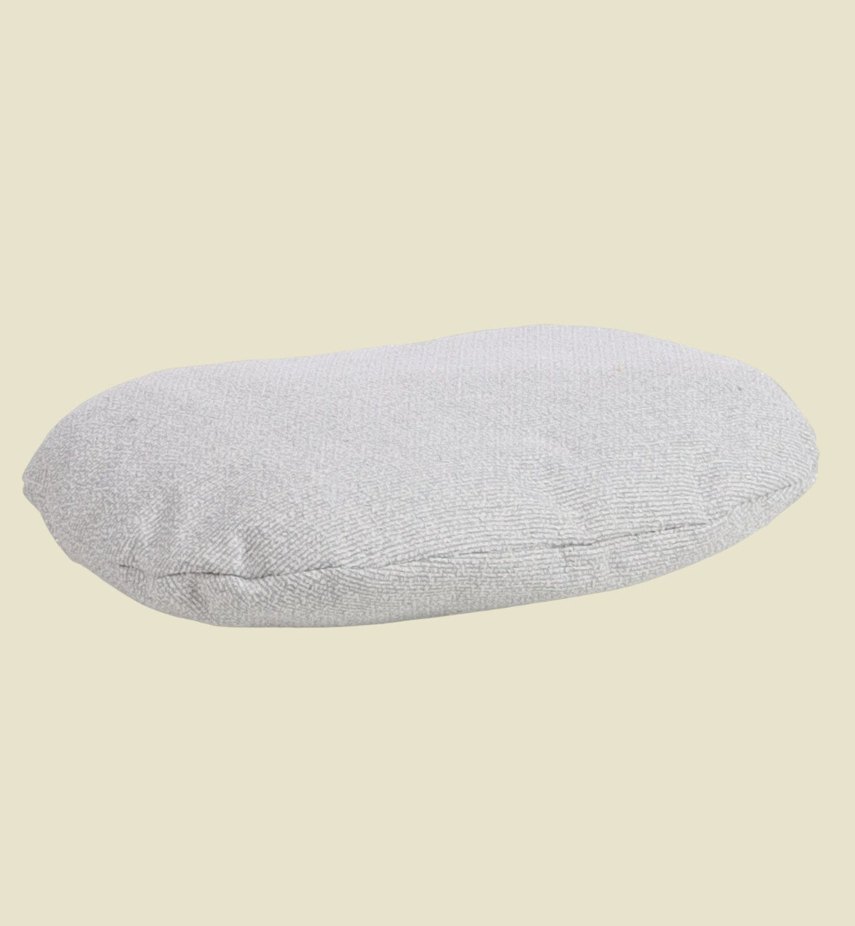 Animozen coussin ovale gris clair en textile déhoussable pour chien, 40 x 50 cm