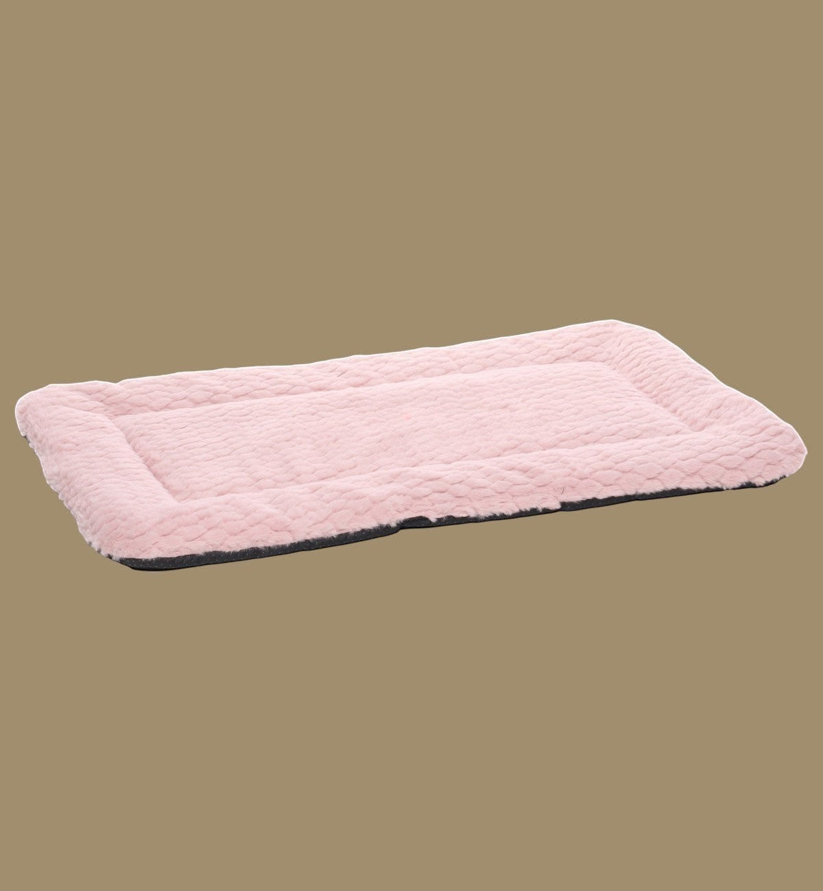 Animozen Coussin rectangle Naya rose en peluche douce, matelassé avec fond antidérapant pour chien