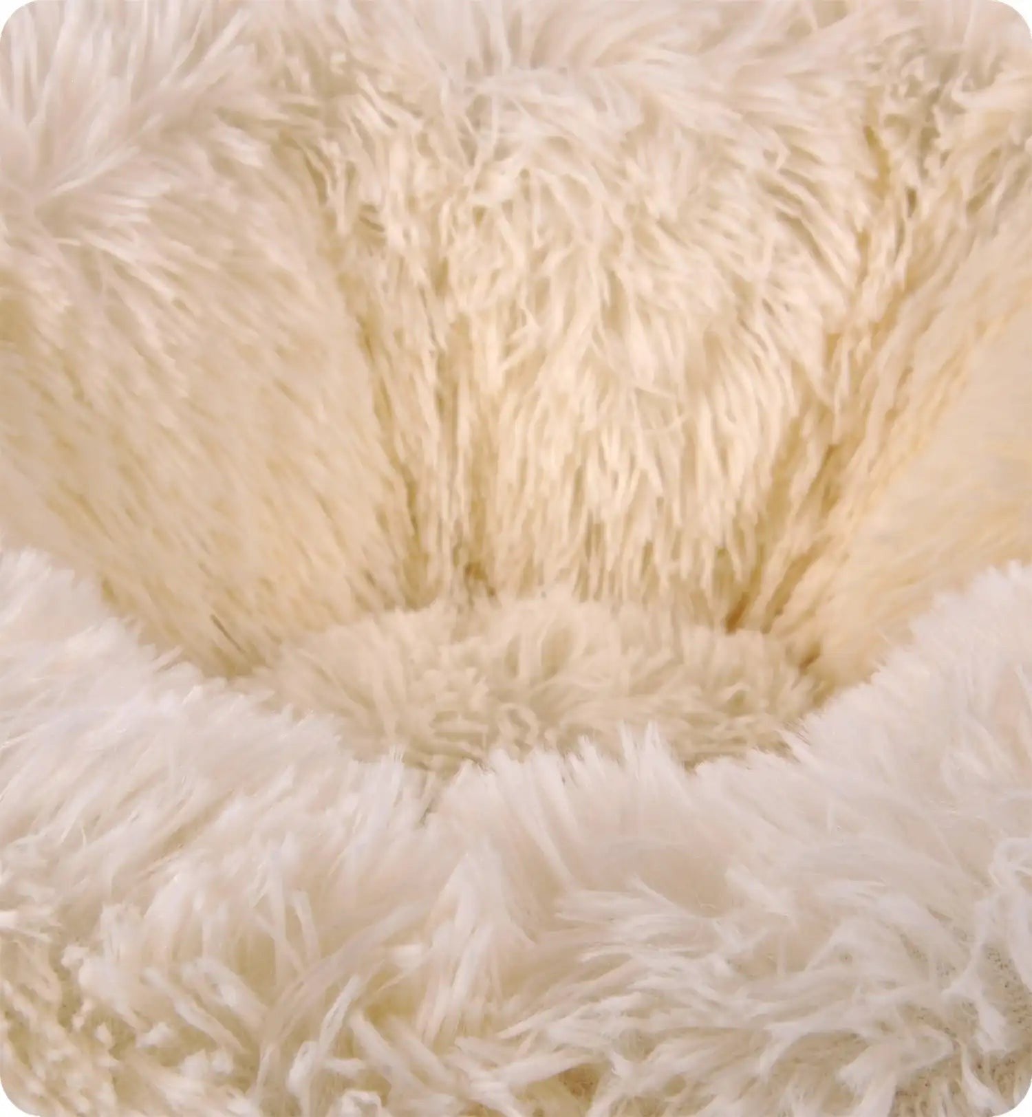 Animozen coussin rond en polyester beige pour chat ou chien, texture douce et base antidérapante.