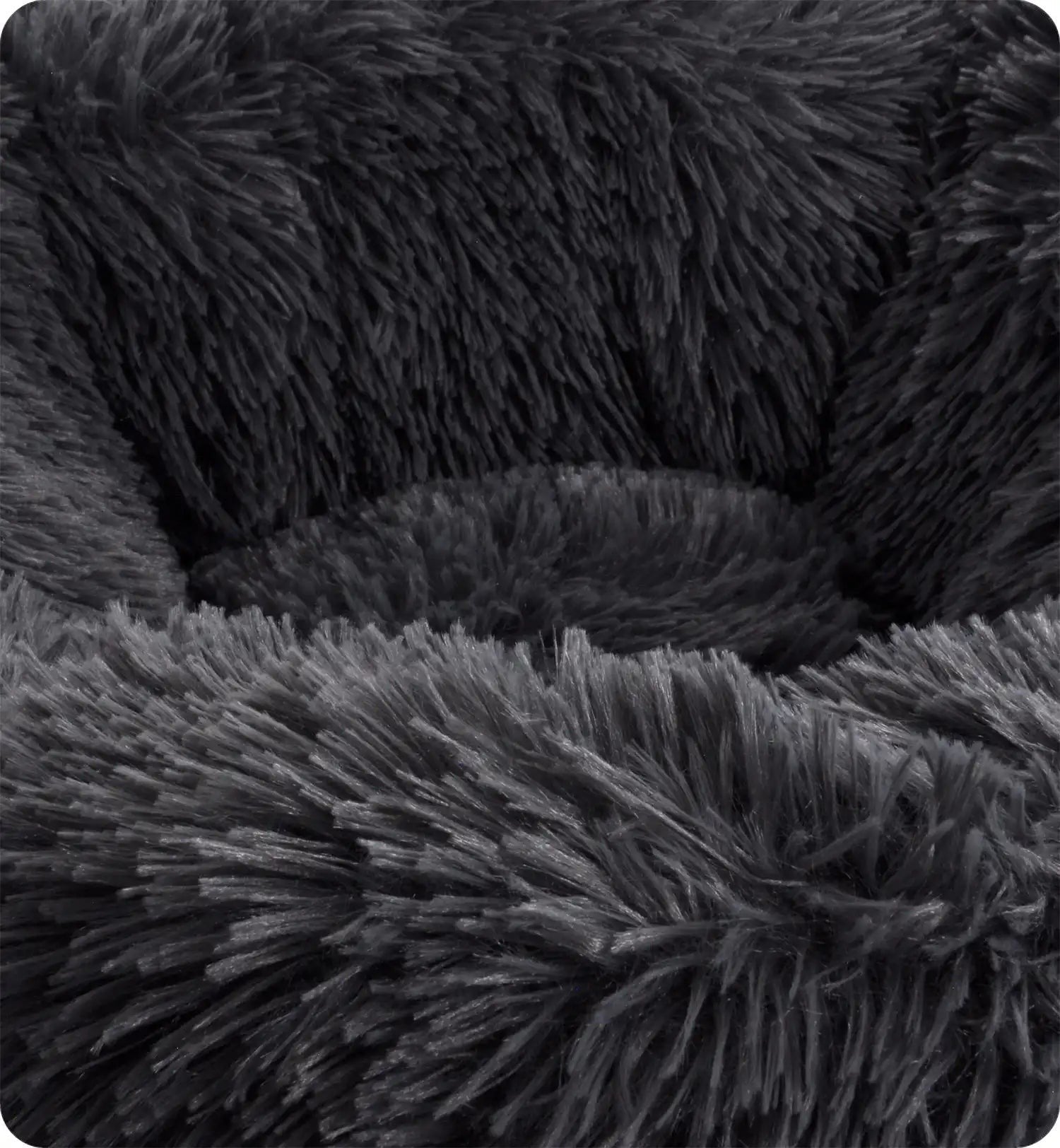 Animozen coussin rond gris en polyester pour chat ou chien, texture ultra douce et base antidérapante.