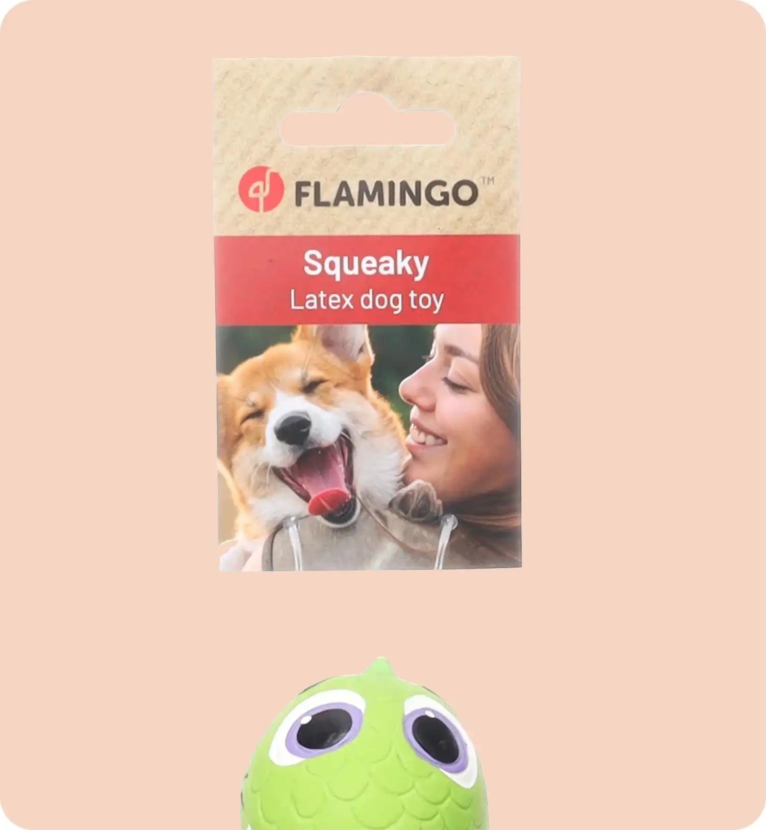 Animozen dinosaure couineur vert en latex pour chien, jeu interactif résistant aux éclaboussures