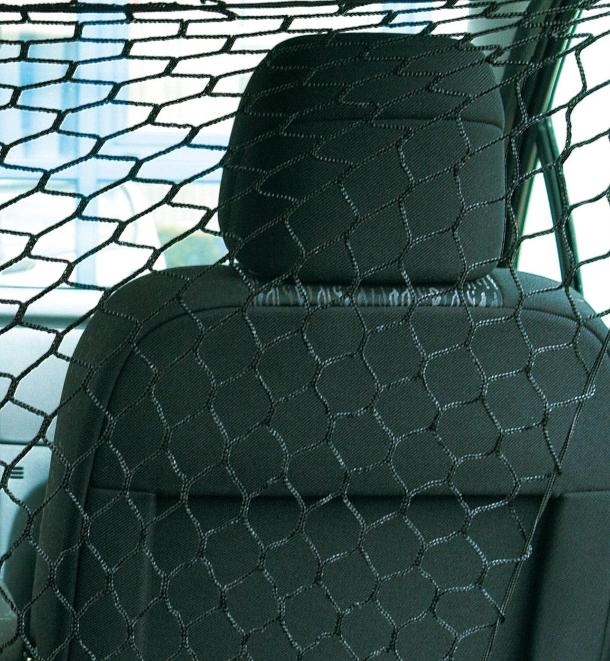 Filet de protection noir en polyester pour voiture Animozen, réglable, pour la sécurité des chiens.