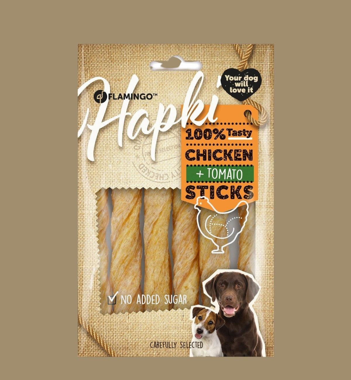 Animozen Friandise Hapki petits blocs poulet et cabillaud, sans sucre ajouté, pour chien. Paquet de 85g.