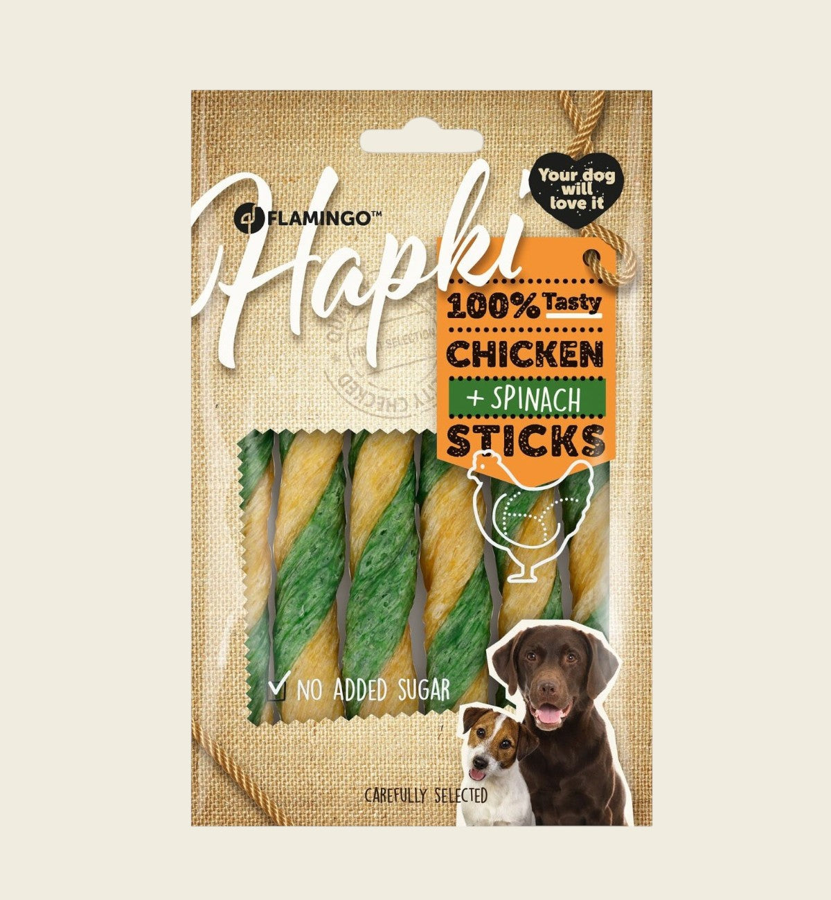 Animozen Friandise petits blocs poulet et cabillaud pour chien, sans gluten ni céréales.