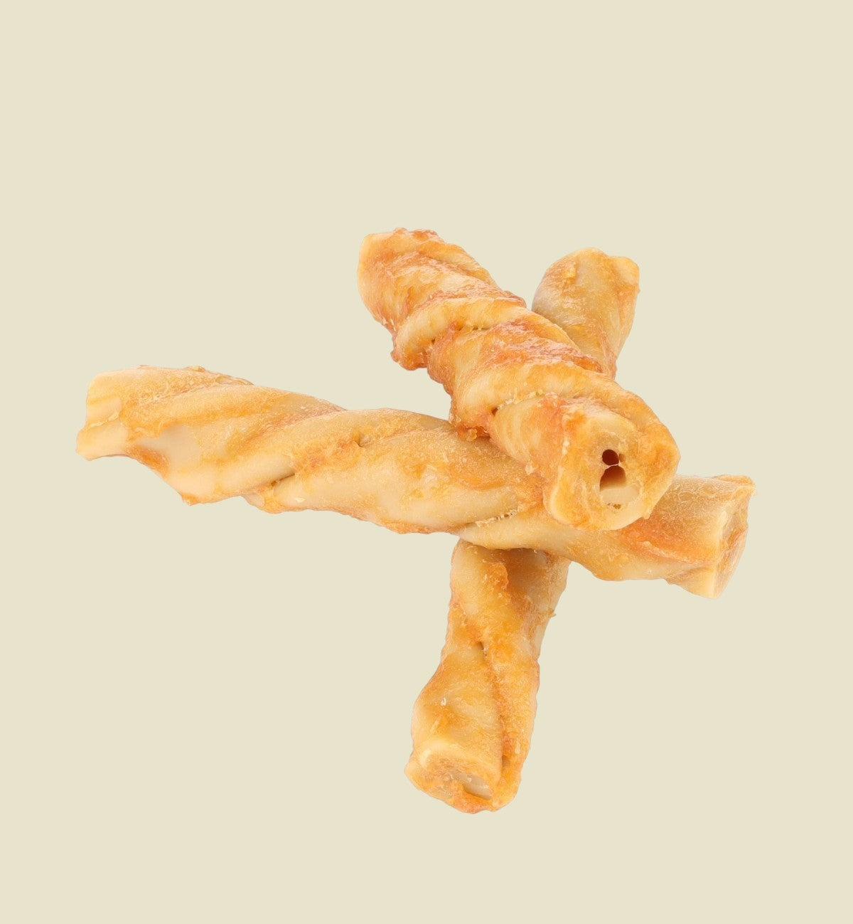 Animozen Friandises Petits bâtons avec poulet, friandises torsadées pour chien, saveur poulet, 3 pièces