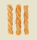 Animozen Friandises Petits bâtons au poulet, friandises torsadées pour chien, 3 pièces.