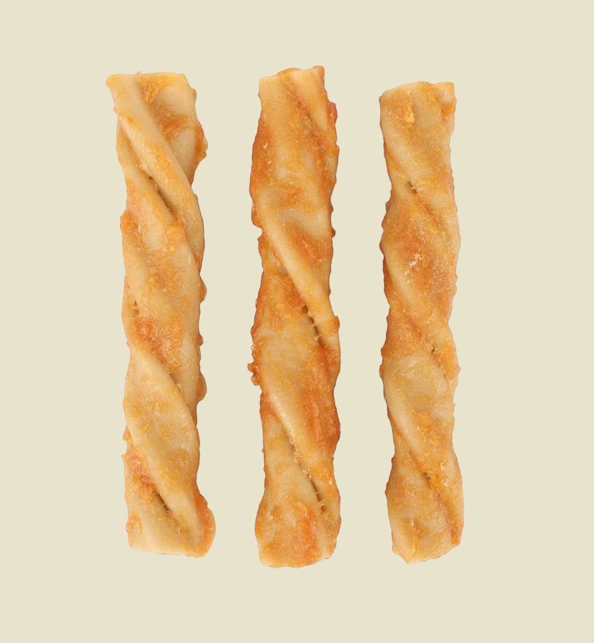 Animozen Friandises Petits bâtons au poulet, friandises torsadées pour chien, 3 pièces.