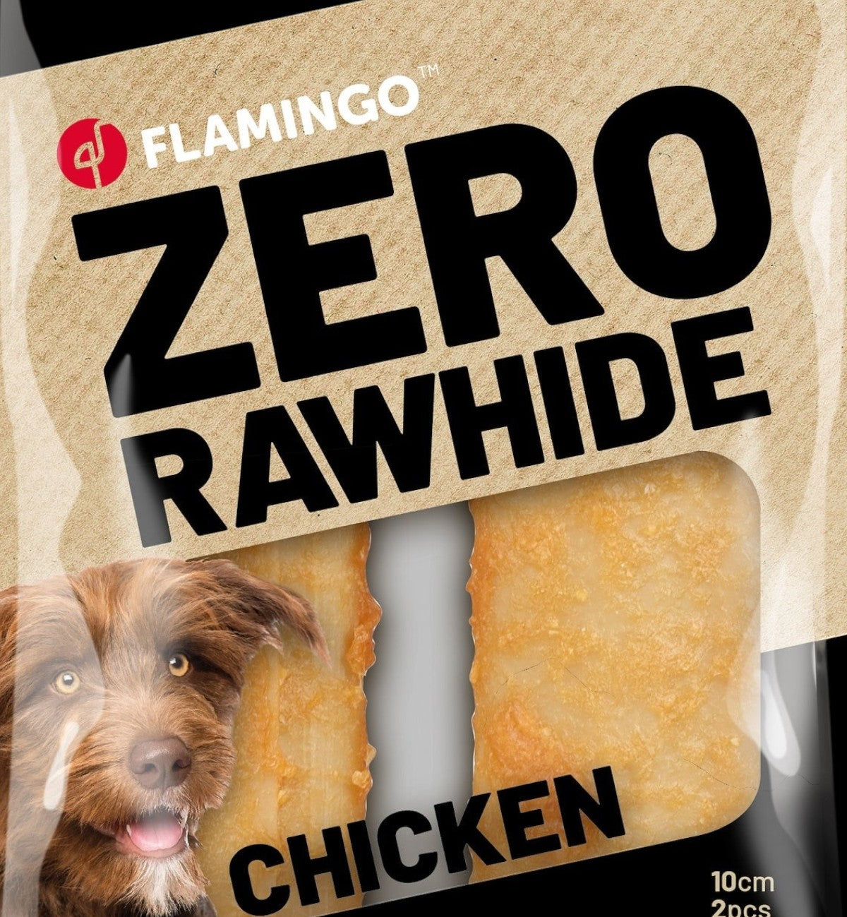 Animozen Lot de 2 Friandises Wraps au poulet pour chien, 10cm, texture à mâcher.