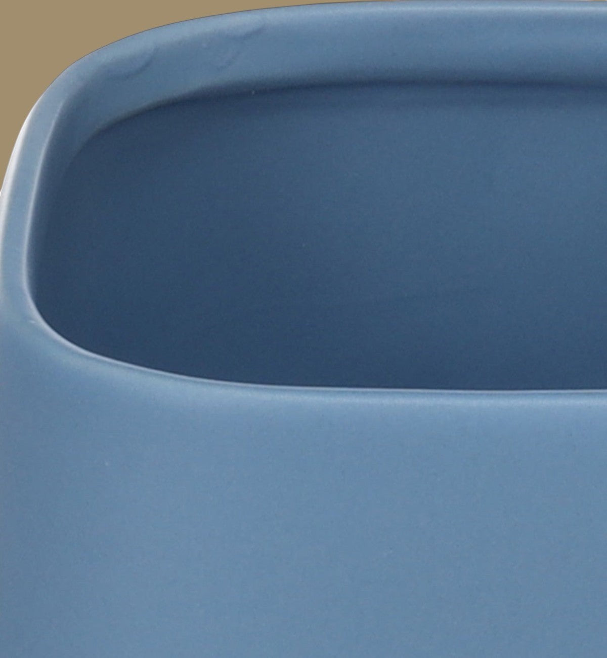 Animozen gamelle carrée en céramique bleue pour chien, 900 ml, design moderne et finition émaillée.