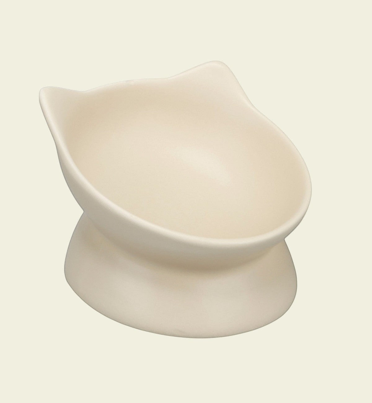 Animozen gamelle ergonomique en céramique pour chat Filou, beige, 140 ml, design moderne et hygiénique.
