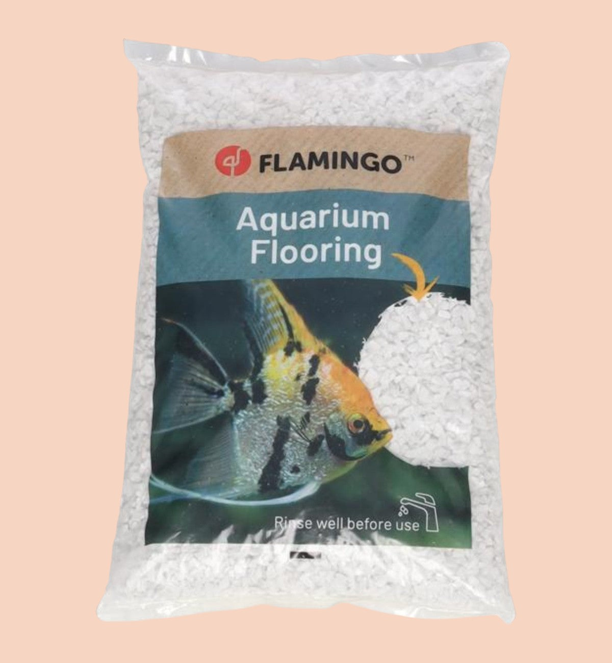 Animozen gravier décoratif blanc pour aquarium, 10 kg, granulométrie 9-12 mm, idéal pour un fond lumineux et la croissance des plantes.