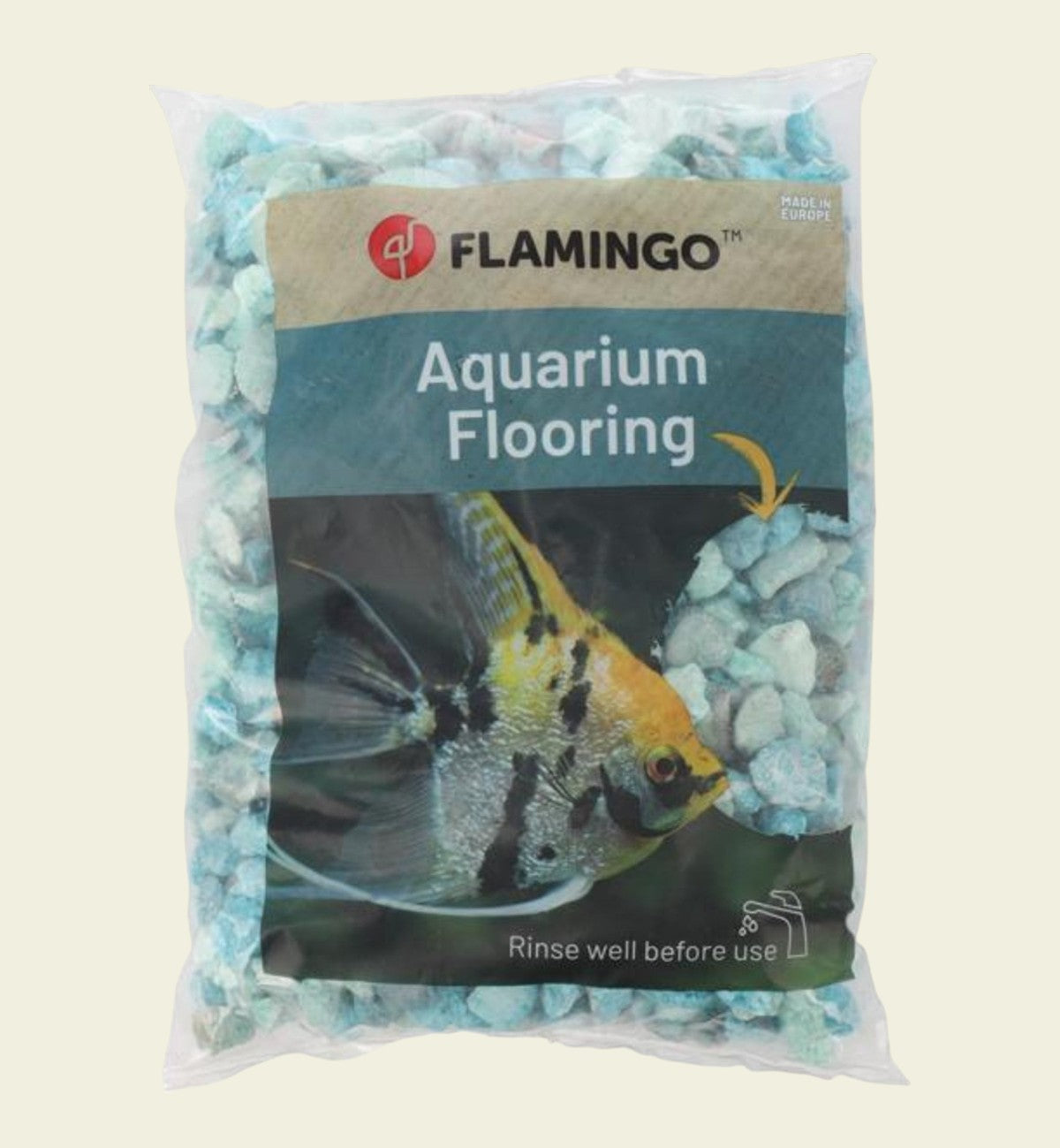 Animozen Gravier décoratif pour aquarium, mélange de bleu et vert, 900g, granulométrie 6-8mm.