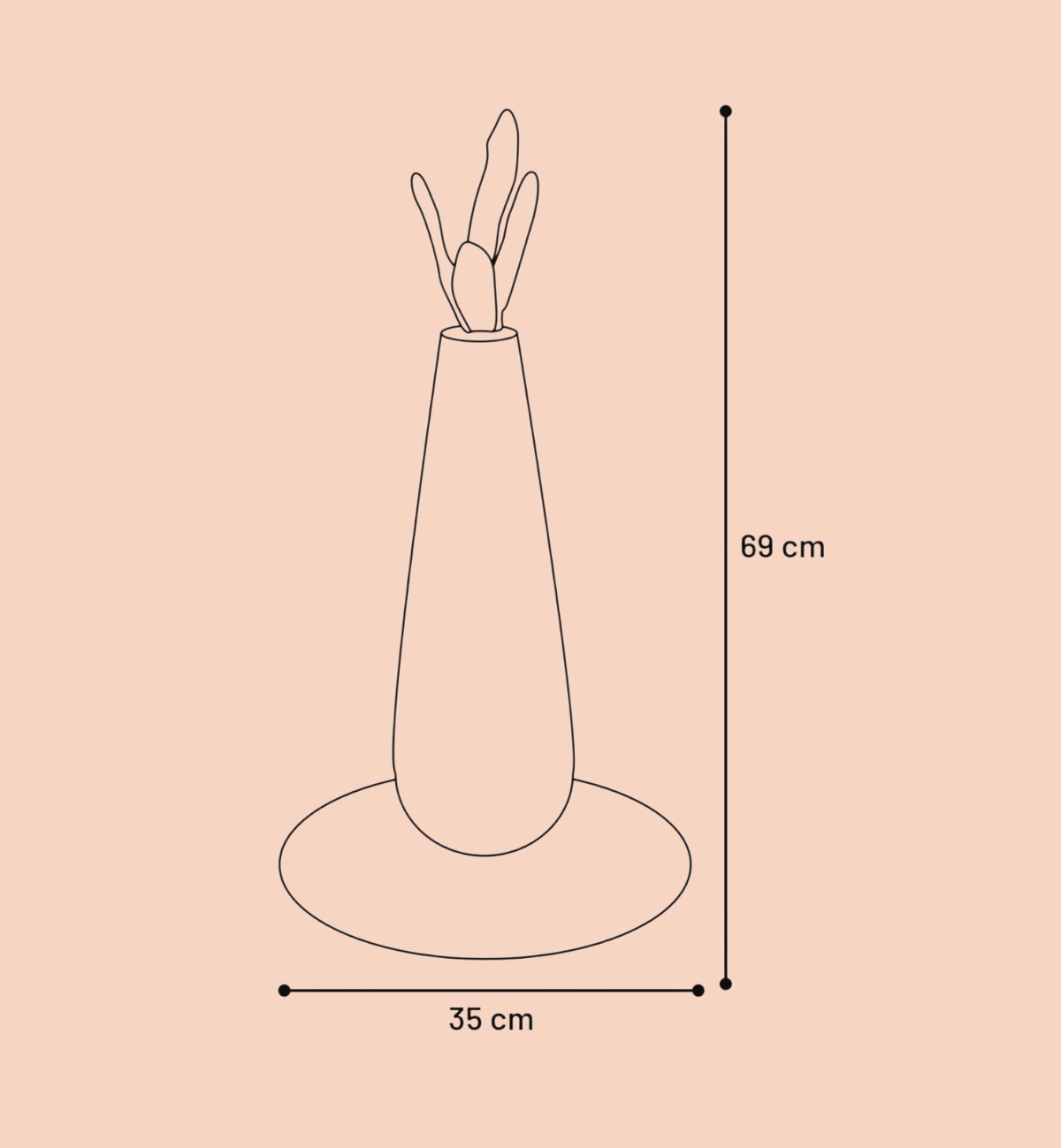 Animozen Jouet griffoir Wuttel carotte 69cm en jute et gazon synthétique pour chat