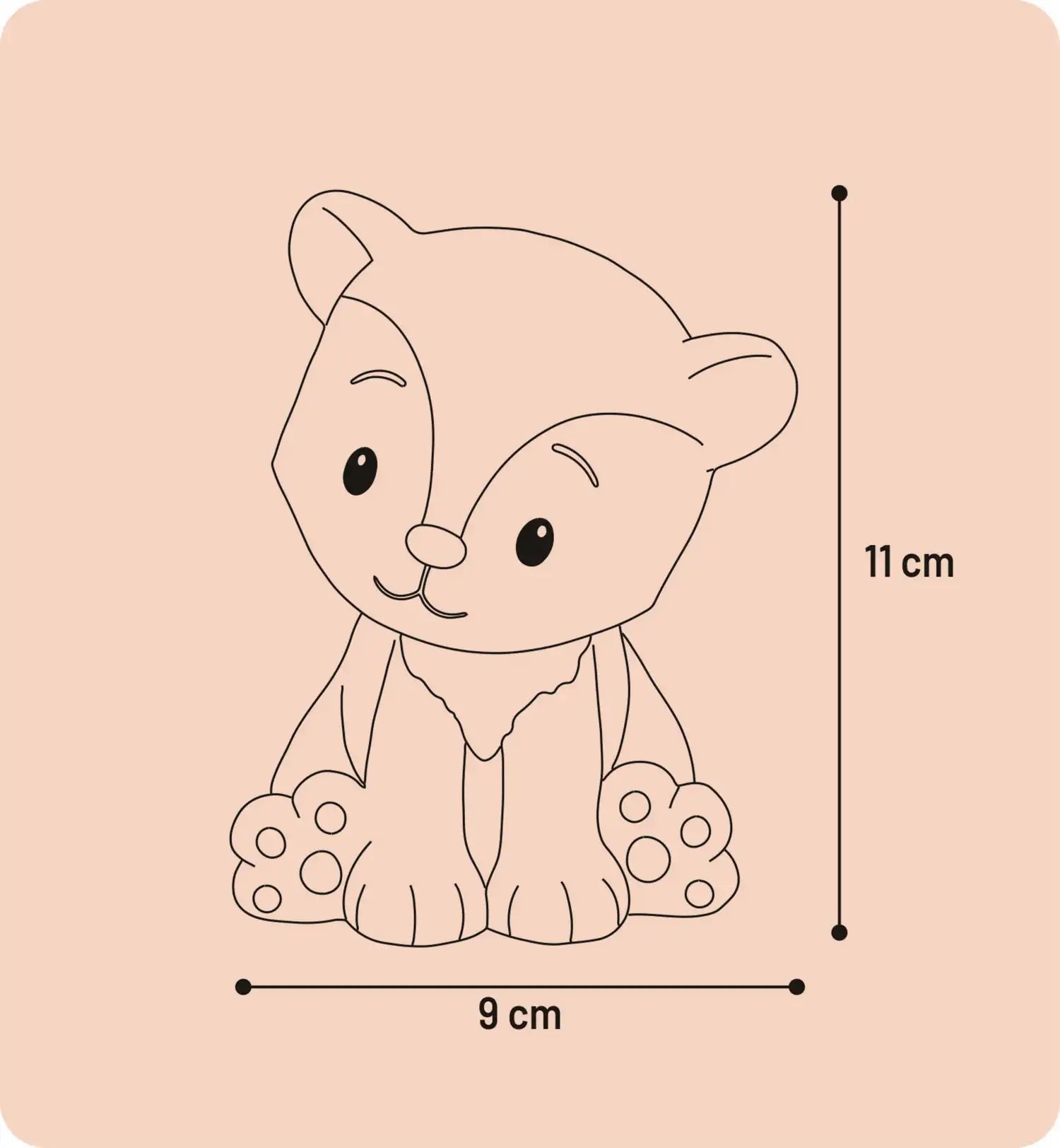 Jeu couineur Animozen en forme de renard orange en latex, 9x9.5x11 cm, pour chiens.