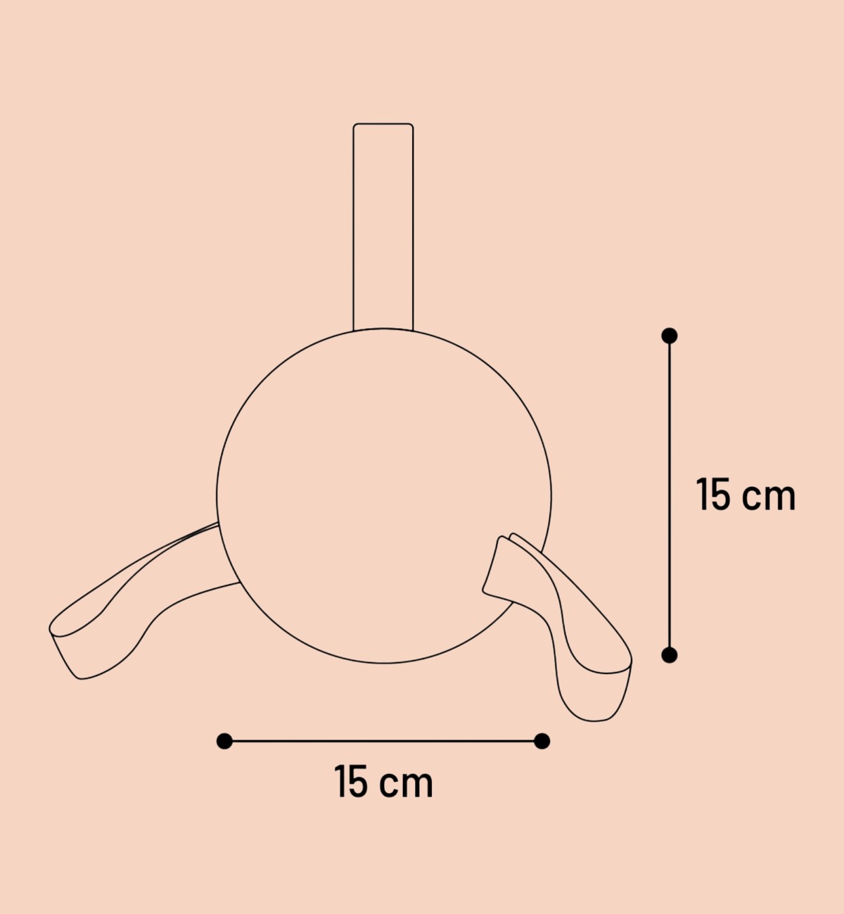 Animozen Jouet Ballon Flottant pour chien, balle ronde en E-TPU avec 4 poignées, 15cm, pour jeux aquatiques et traction.