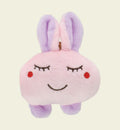 Jouet pour chat Animozen Oko lapin rose et violet en peluche douce avec grelot et cataire, 6,7 x 4,8 x 10 cm