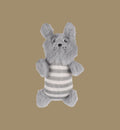 Animozen Jouet Faci Ours Rayé Gris à la Cataire, peluche douce grise et blanche rayée, pour chat