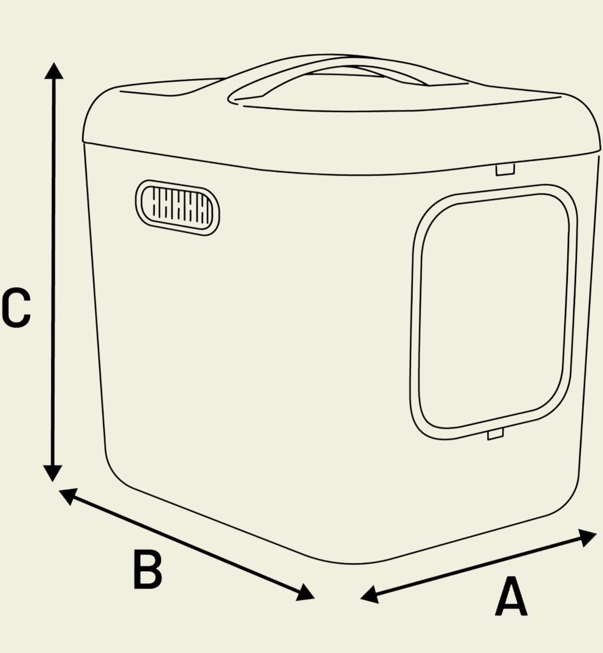 Maison de toilette pour chat Animozen Romy, grande taille, grise, avec porte battante magnétique et filtre anti-odeurs.