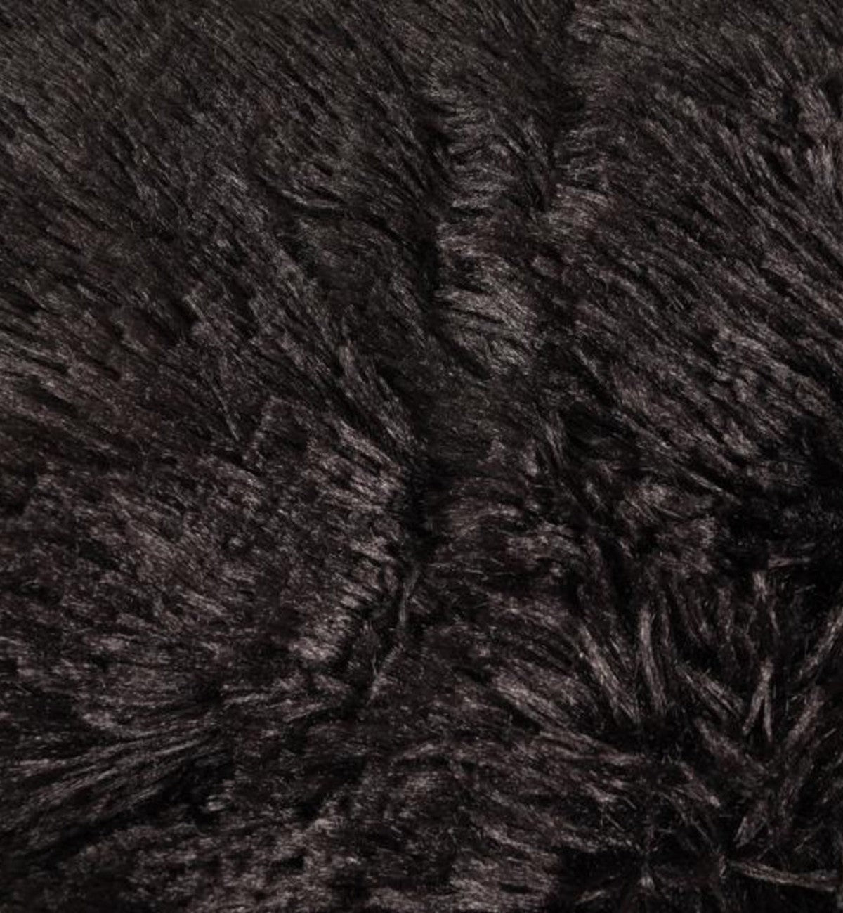 Panier rond Animozen en peluche noire douce, rembourrage confortable, idéal pour chiens et chats.