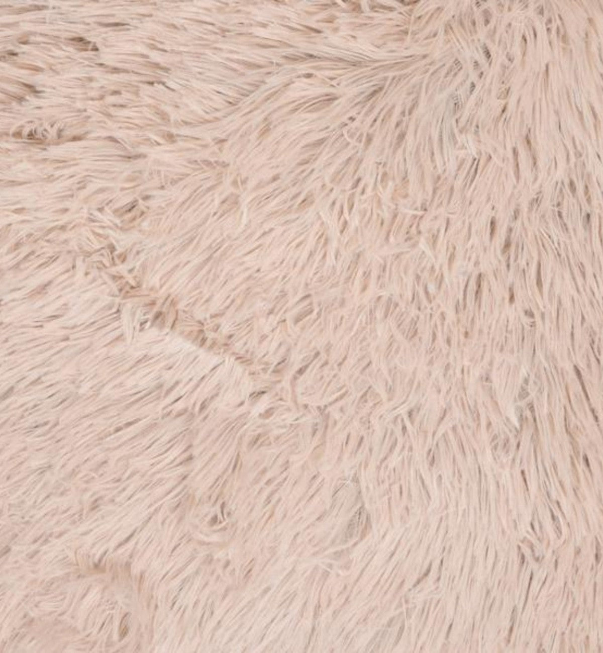 Panier rond Animozen en peluche douce beige, rembourrage polyester, fond antidérapant, lavable en machine.