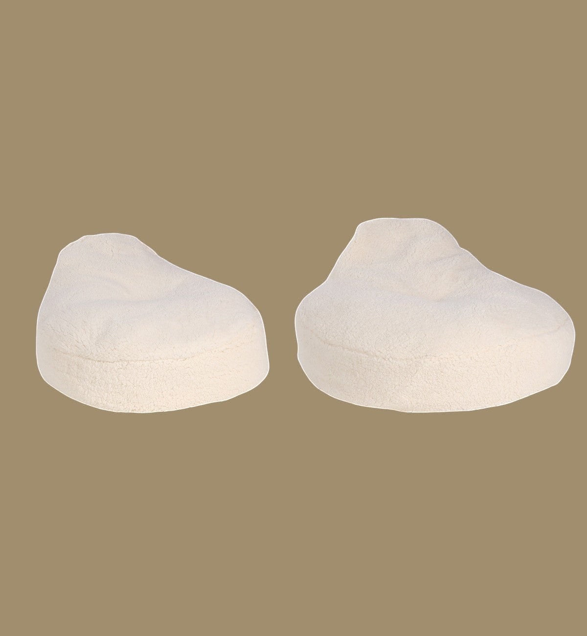 Animozen Panier Sofa en peluche sherpa beige avec rebords rembourrés pour chats et chiens.