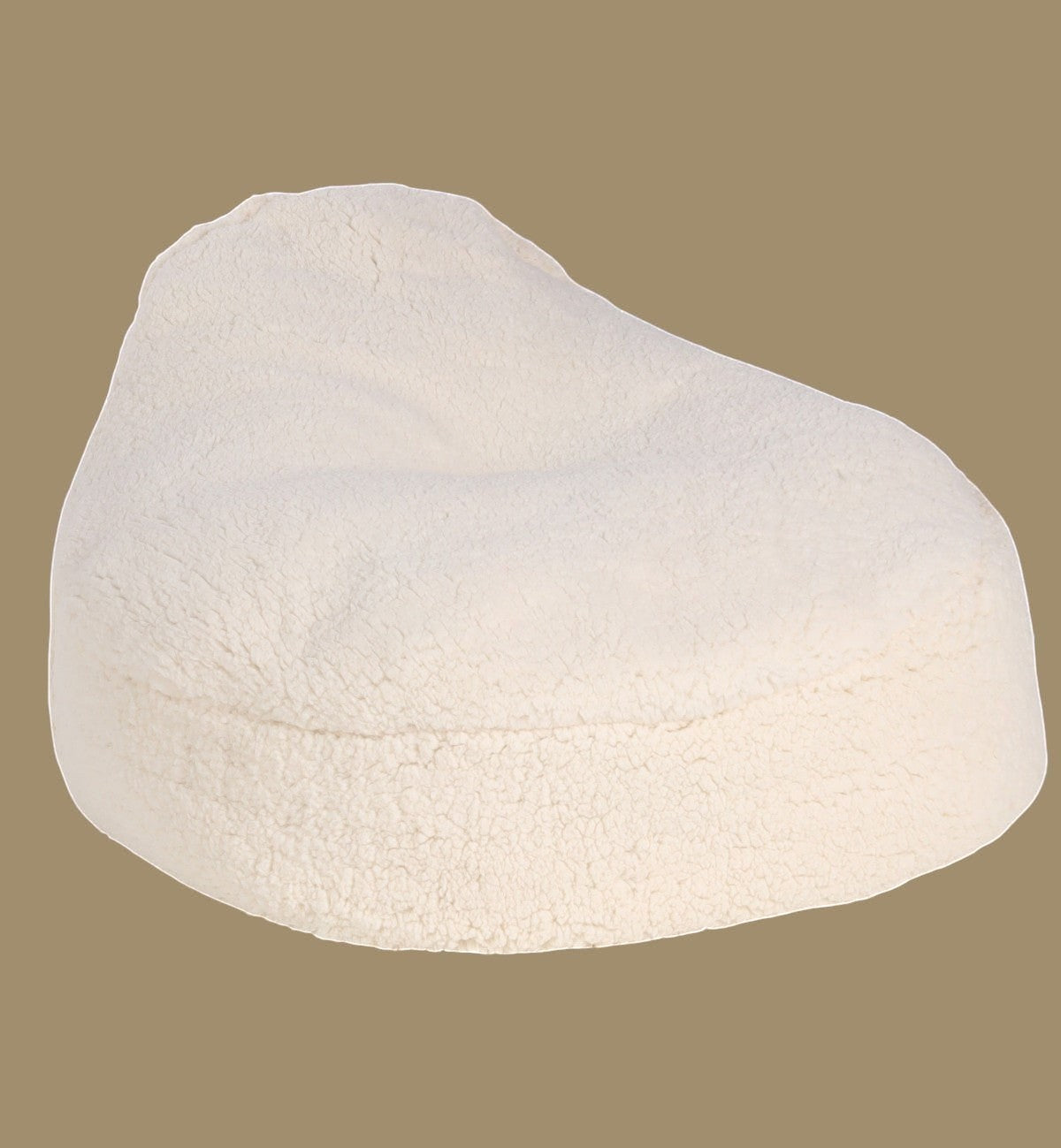 Animozen Panier Sofa beige en peluche sherpa pour chat et chien, avec rebords rembourrés et fond antidérapant.