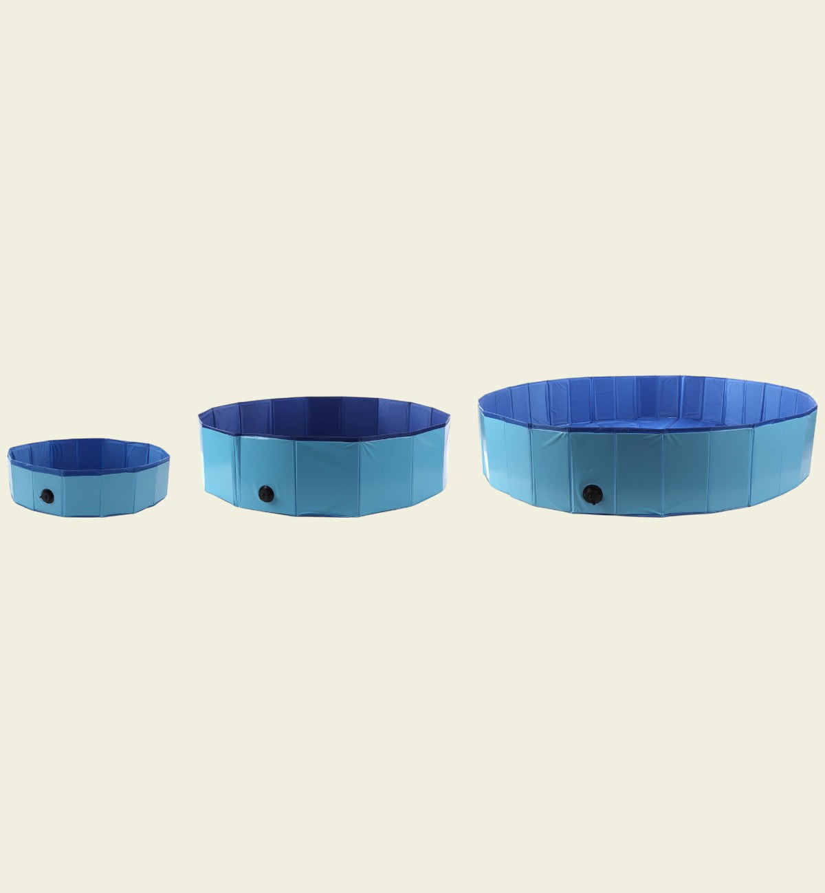 Animozen Piscine Splatter pliable bleue pour chien en PVC, ronde, avec bouchon de vidange, idéale pour l'été.