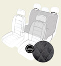 Animozen protège siège de voiture noir matelassé en polyester avec rembourrage en mousse, 140 cm.
