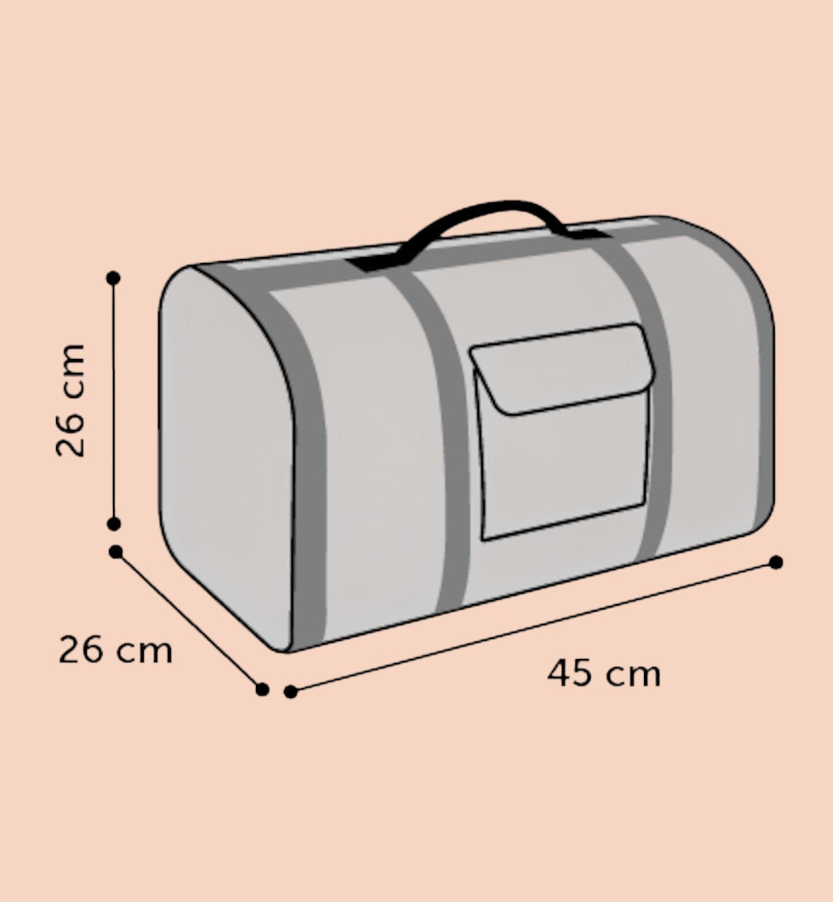 Animozen Sac de Transport pour Chien Chloe 2 Brun 45x26x26 cm en similicuir avec poche extérieure et poignée.