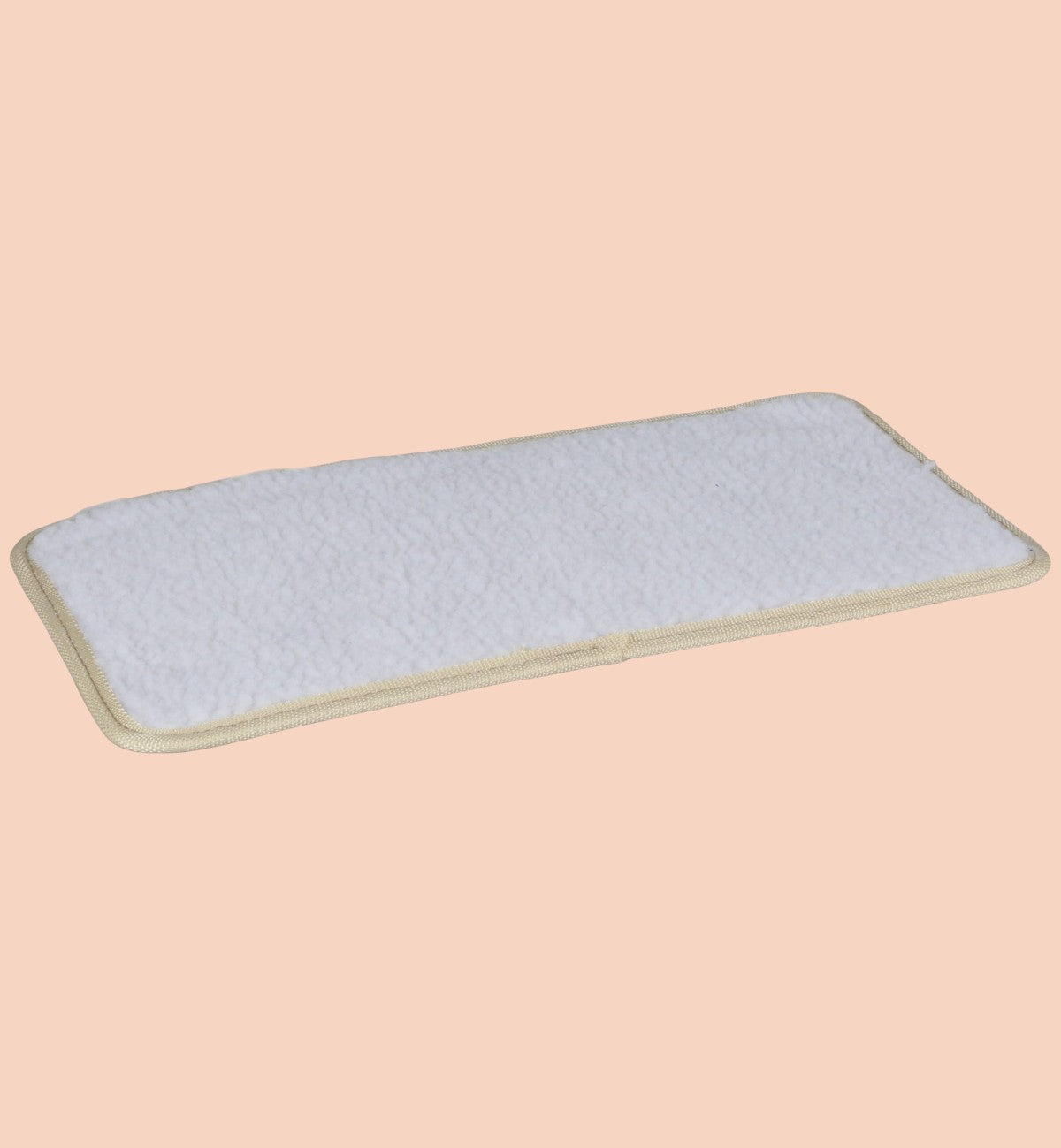 Animozen Sac de transport pour chien Chloe 1, fond amovible en tissu pelucheux blanc et beige, 41 x 20 x 31 cm