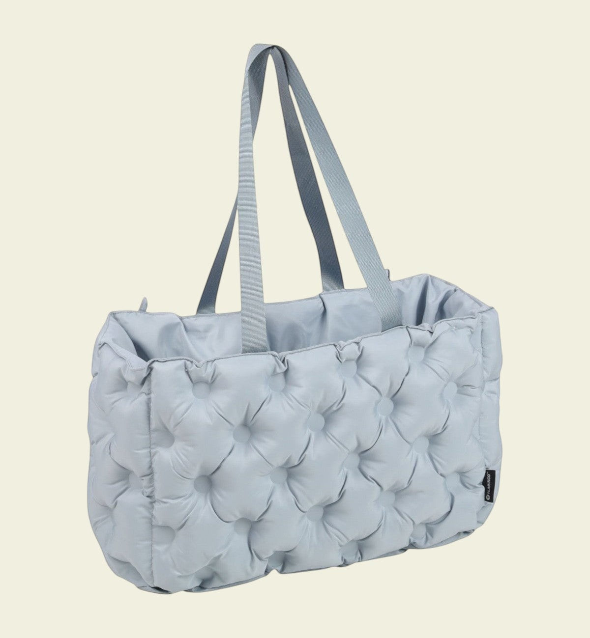 Animozen Sac de transport pour chien Imelda bleu clair matelassé 42x20x25cm