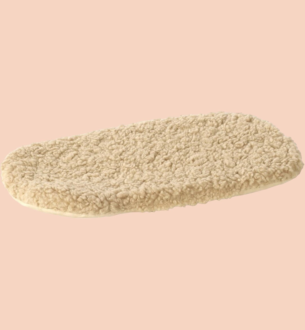 Animozen Sac de transport pour chien Pookie beige en polaire douce, fond amovible, 50x24x26 cm