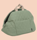 Animozen Sac de transport Berto matelassé vert clair en polyester avec poignées et poche de rangement