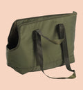 Animozen Sac de transport pour chien Ken vert en polyester, 41 x 21 x 32 cm, avec poches et sangle intérieure.