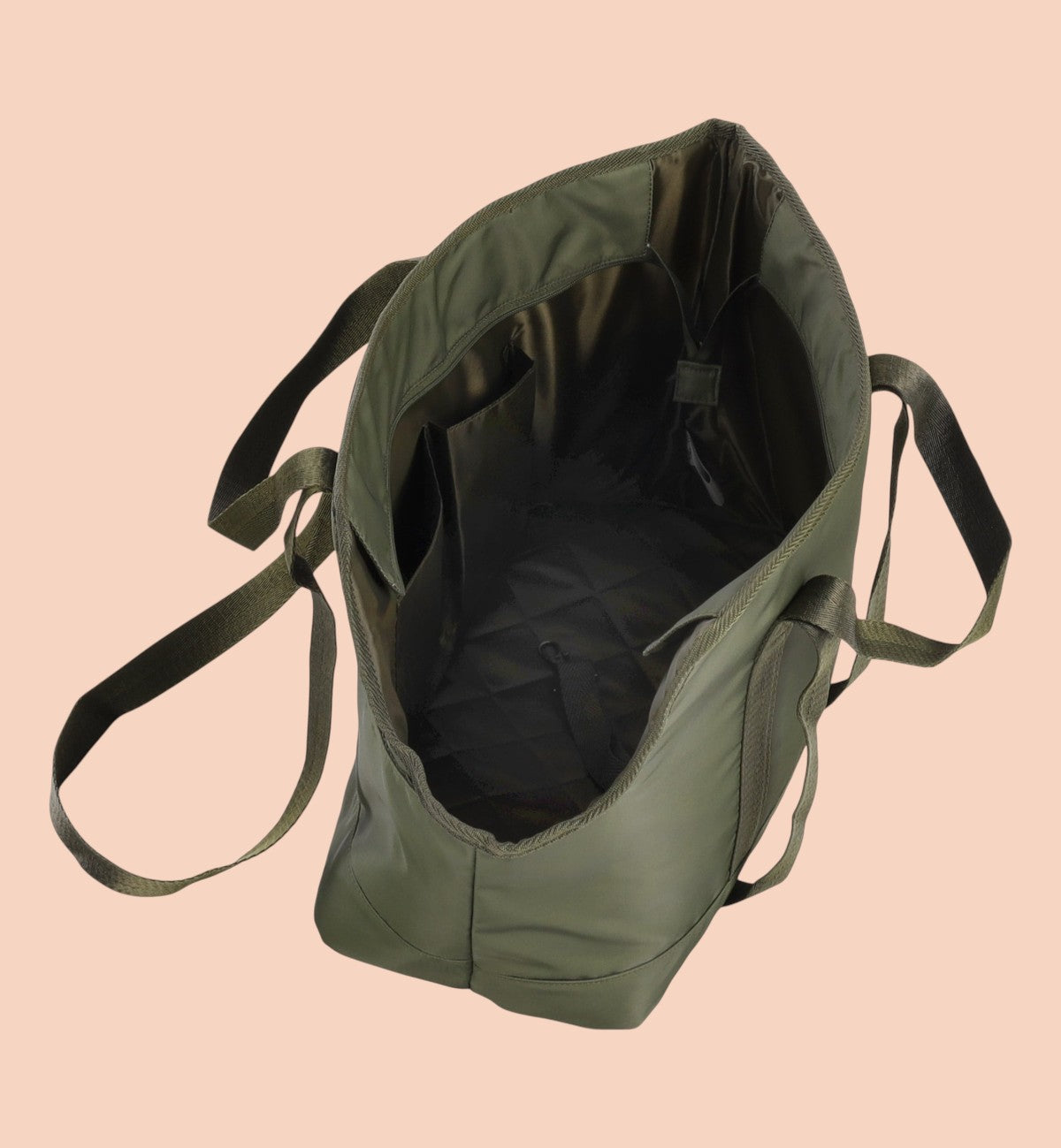 Animozen Sac de transport pour chien Ken vert en polyester, 41x21x32cm, avec poches intérieures et fond amovible.