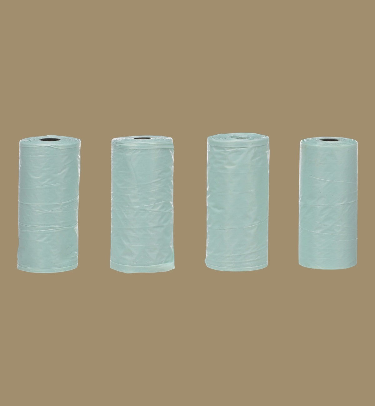 Animozen Lot de 4 rouleaux de sacs à déjections pour chien, vert pastel, 22x32 cm, en polyéthylène haute densité.