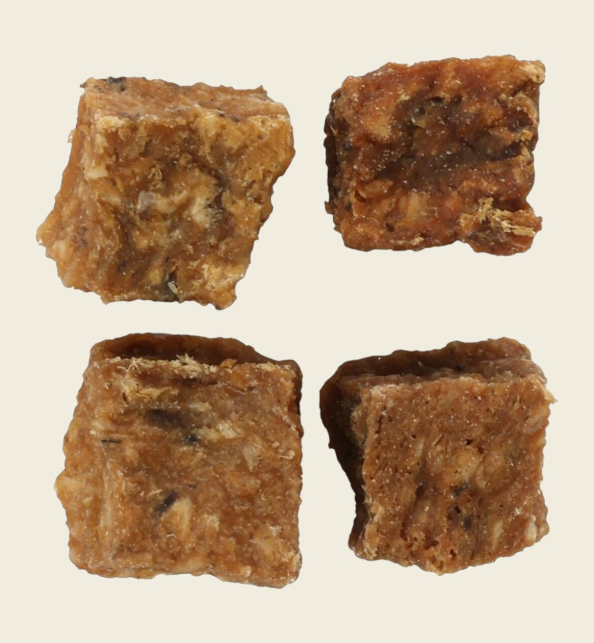 Animozen natural salmon dog treats, small, chewy cubes, ideal for training and enrichment toys.