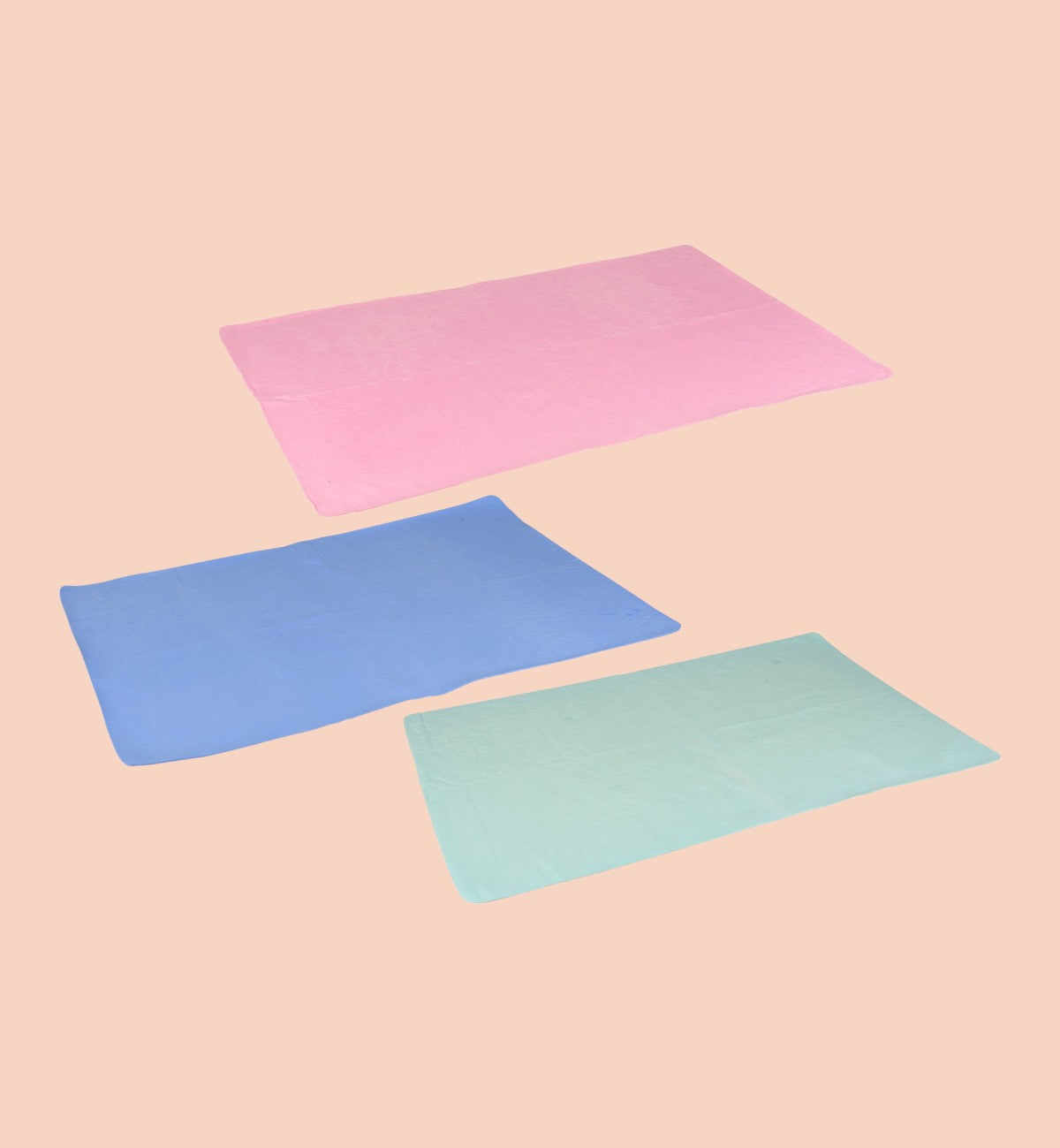 Animozen Serviettes rafraîchissantes pour chien en polyester et PVA, disponibles en rose, bleu et vert. Idéales pour l'été.