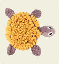 Tapis de fouille Animozen Morgane tortue jaune et gris en polyester avec couinement intégré pour chien