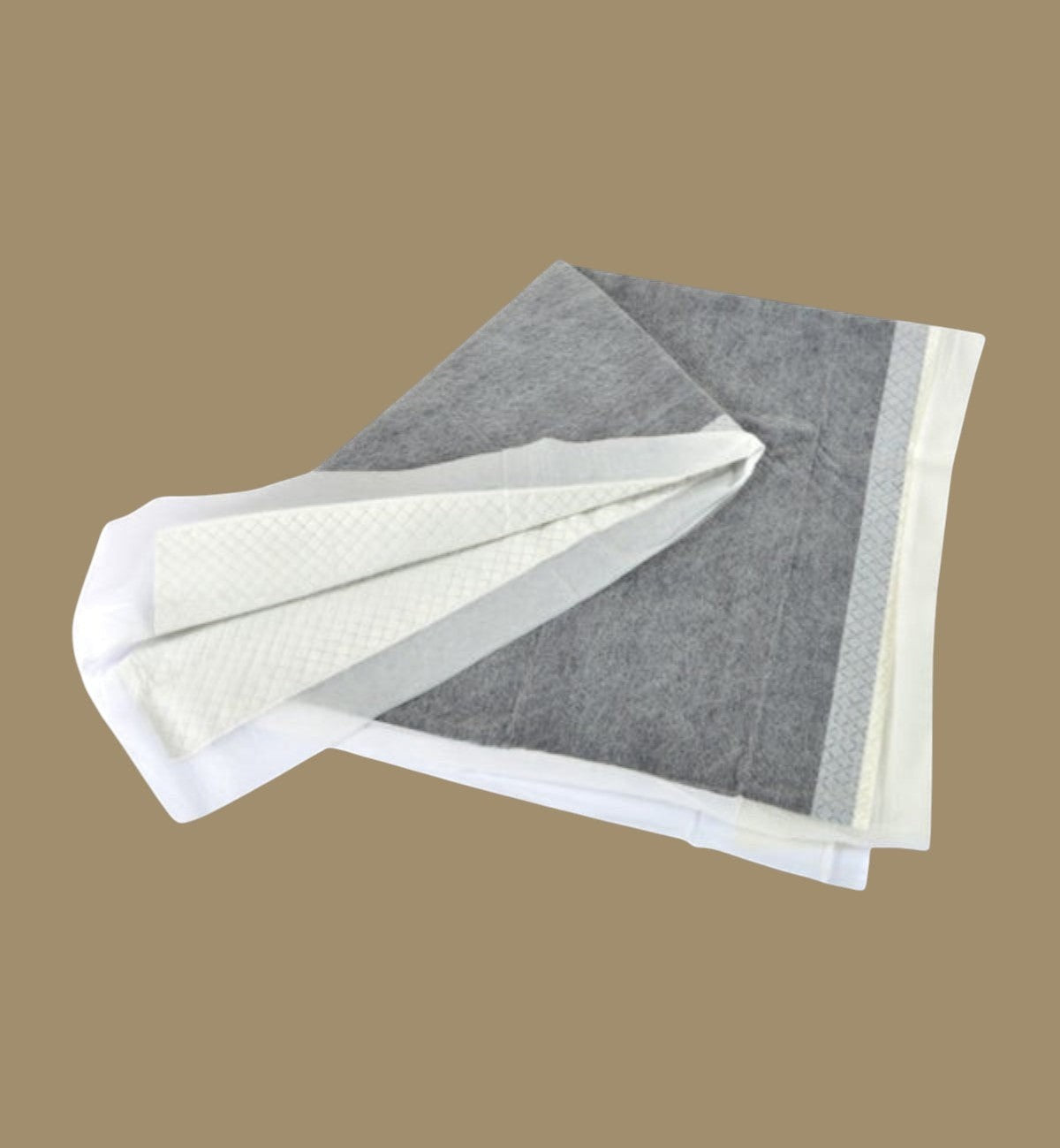 Animozen tapis de propreté pour chien au charbon actif, 90x60 cm, gris et blanc, multicouche absorbant et anti-odeurs.