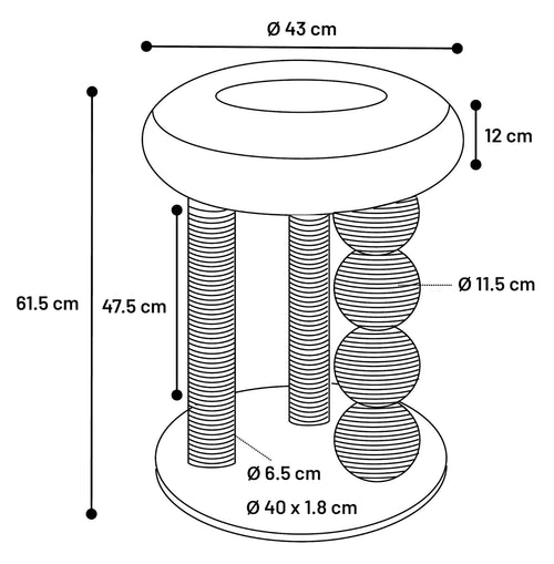 Arbre a griffer pour chat Duchesse