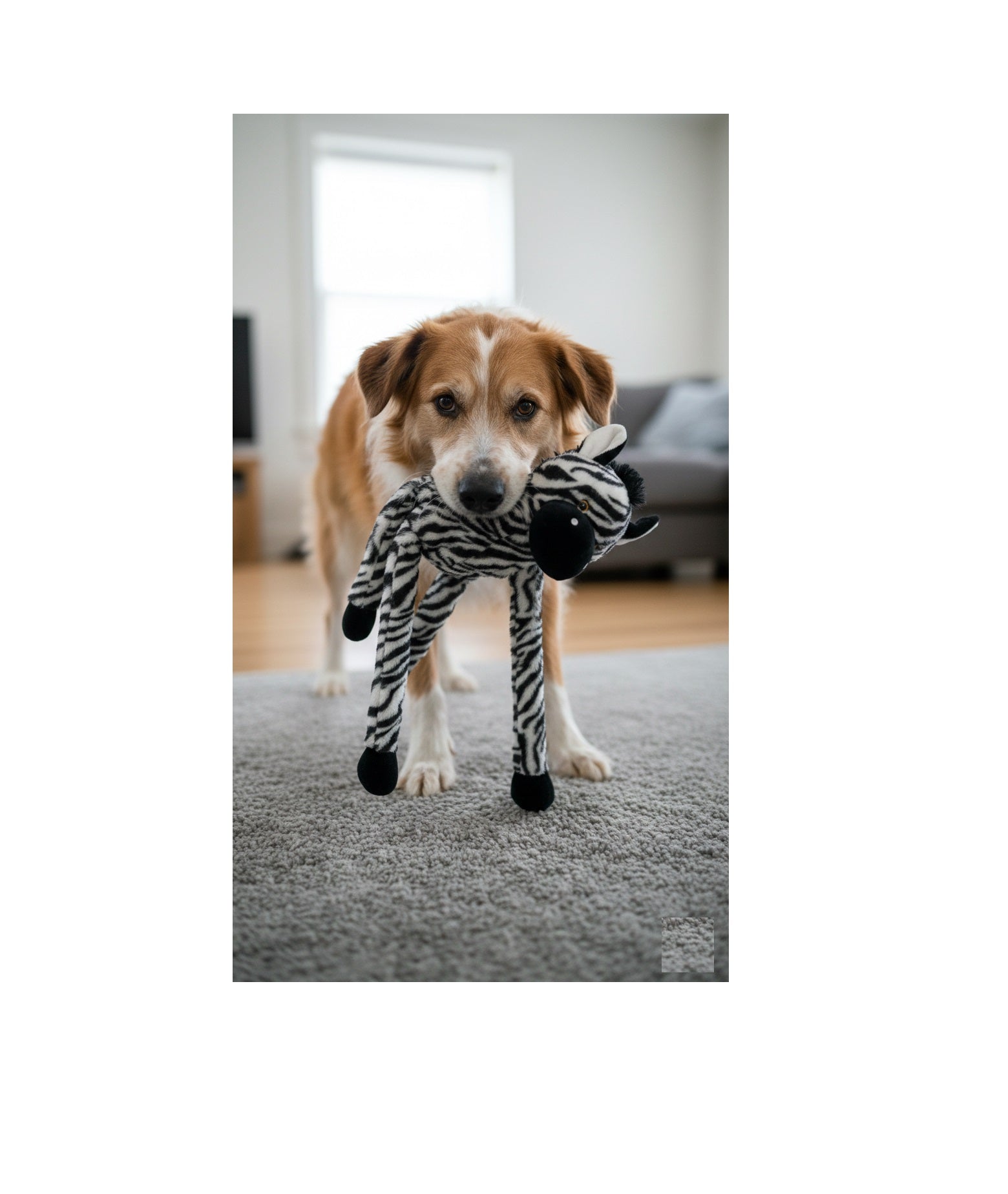 Jeu Geant sonore pour chien Zebre en peluche - vue 4