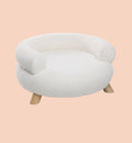 Fauteuil pour chien ou chat Détente Bouclette blanche 54 cm