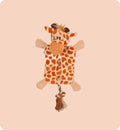 Jouet peluche Girafe et corde pour chien