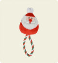 Jouet peluche Pere Noel et corde pour chien