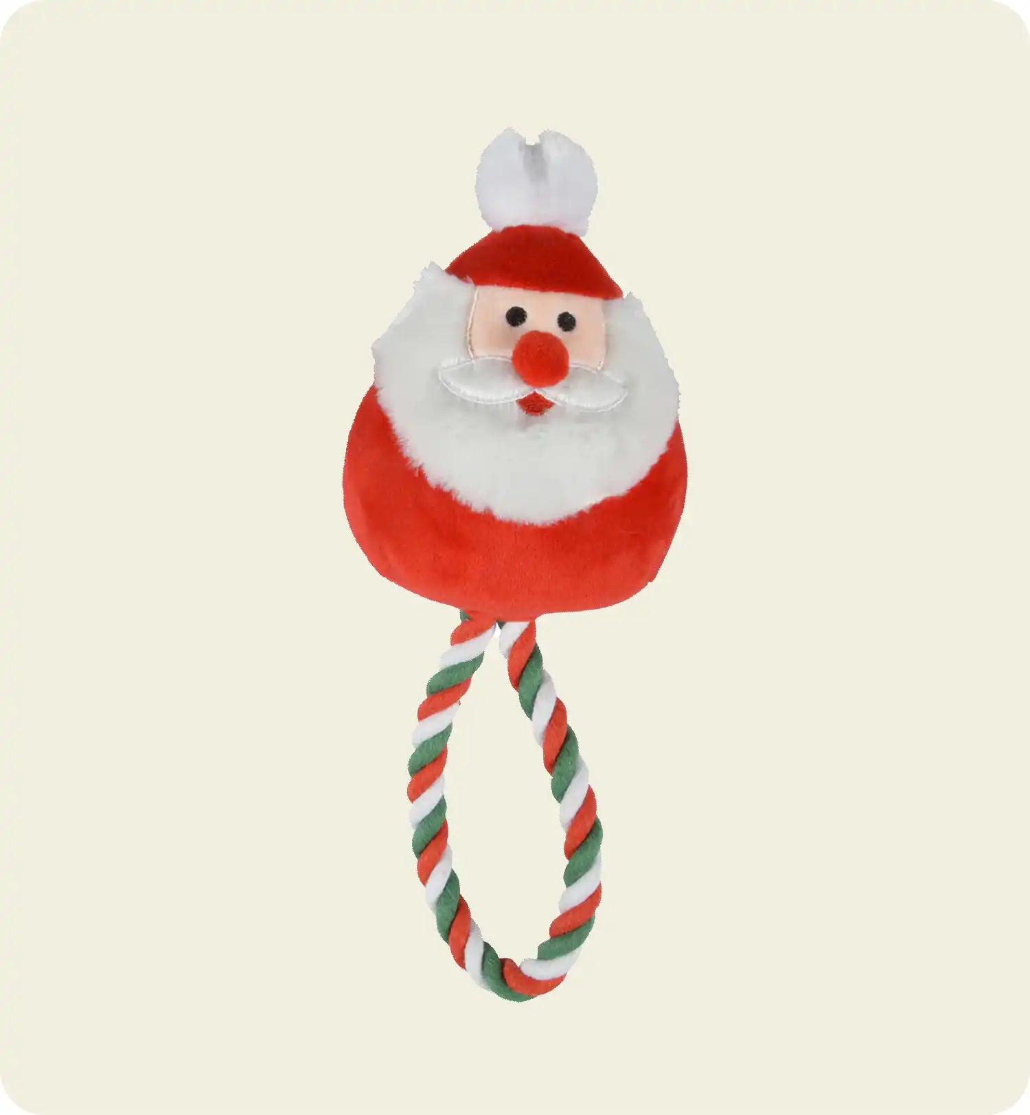 Jouet peluche Pere Noel et corde pour chien