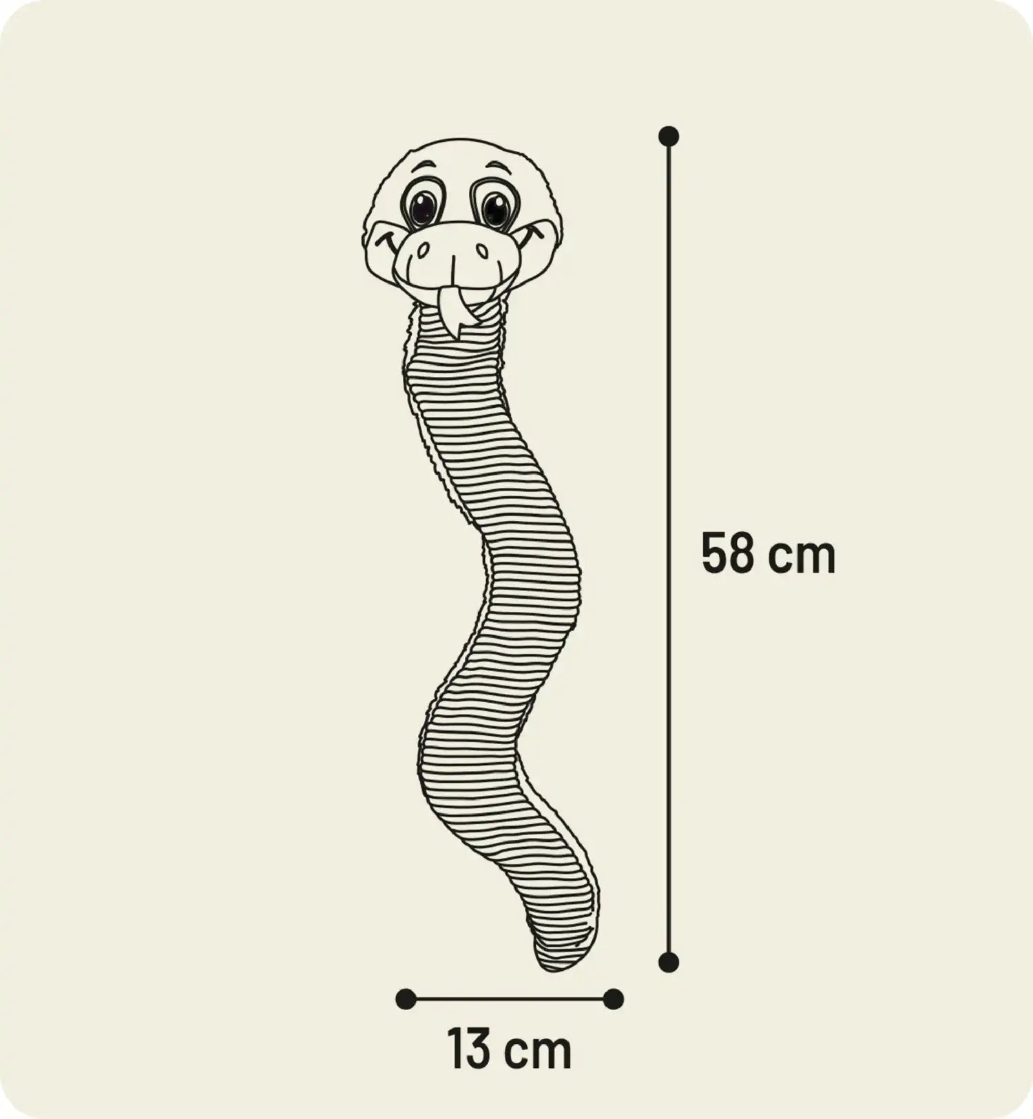 Peluche Serpent grand yeux pour chien