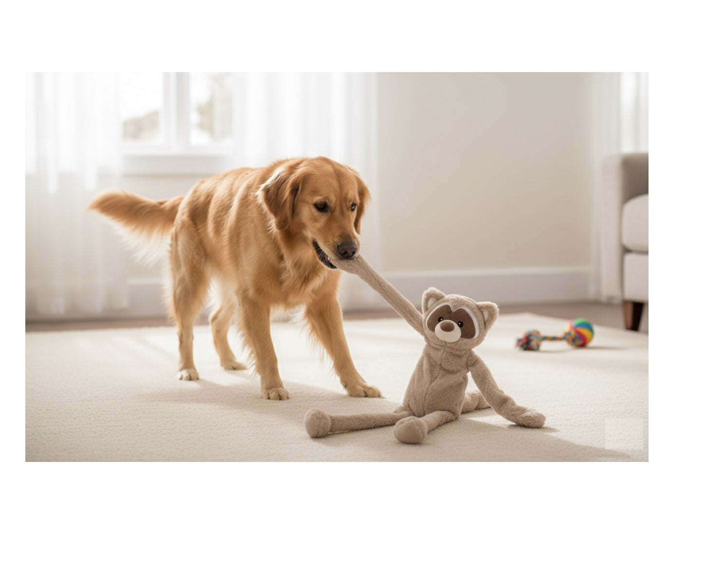 Peluche Géante sonore pour chien Raton laveur - vue 4