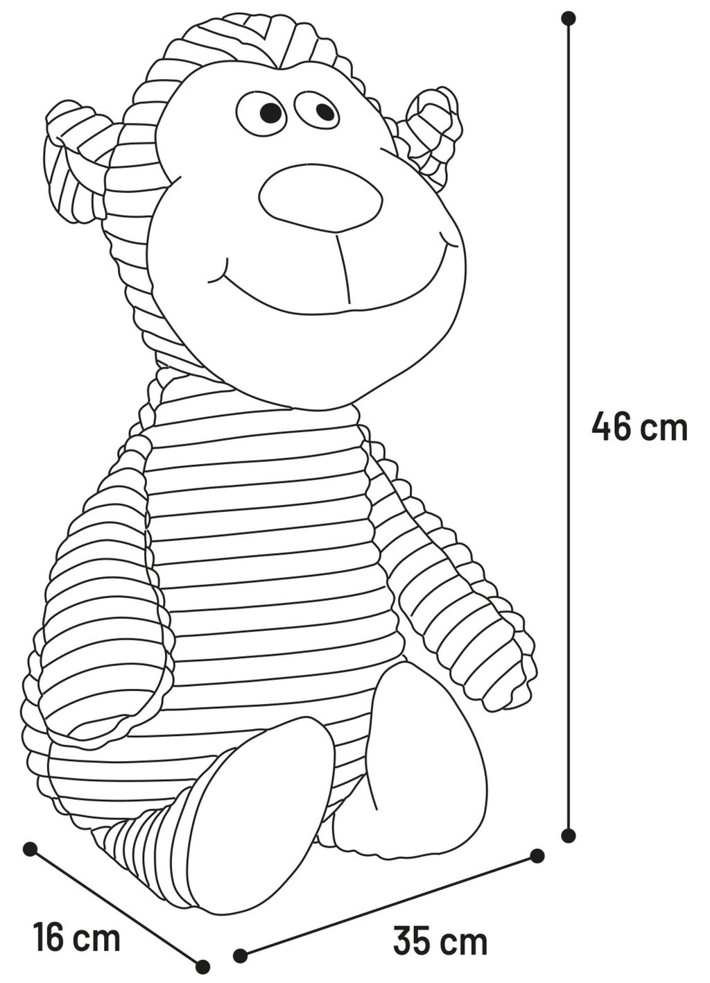 Jeu Peluche pour animaux sonore Singe - vue 3